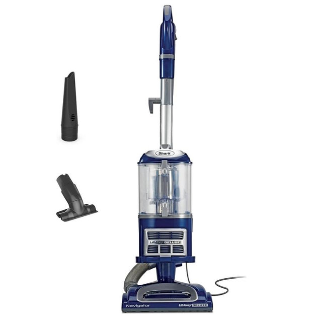 Shark Upright Vacuum Cleaner | Navigator Lift-Away Deluxe | Pet Hair, Carpet & Hard Floor Cleaning | Upholstery & Crevice Tool | HEPA Filter | Swivel Steering | Large Dust Cup Capacity | Blue | NV360