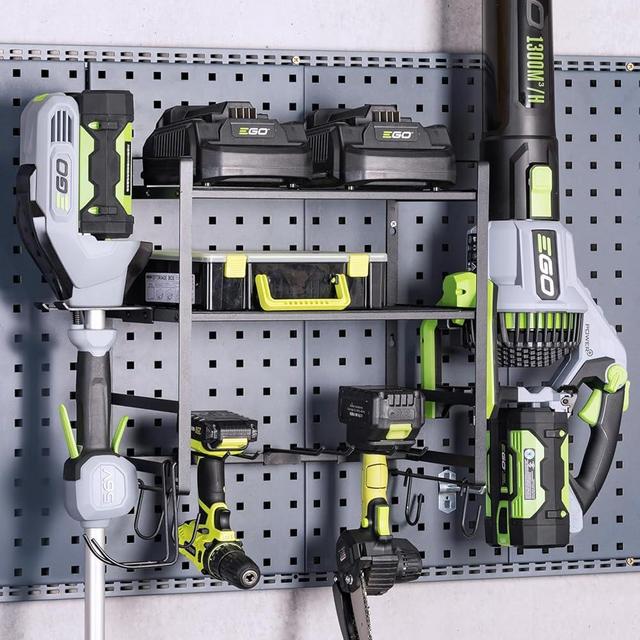 KAFAHOM Leaf Blower and Weedeater Hanger,Lawn Power Tool Organizer Wall Mount Rack Hanger for Leaf Blower and Weed Eater,Heavy Duty Lawn Tool Storage and Organization with Hooks