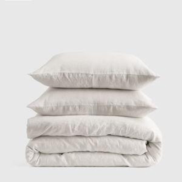 European Linen Duvet Cover Set - King/Cal King, Sand