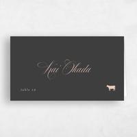 Black Wedding Place Card - Thorn Beef
