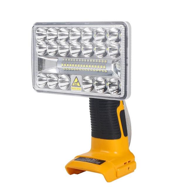 Flashlight for Dewalt Light for Dewalt 20V Tools, 18W 2000LM Spotlight Flashlight Jobsite Light Powered by Dewalt 20V MAX Lithium Ion Batteries with USB Port & 110 Degree Pivoting Zinc Alloy Head