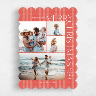 Red Scalloped Holiday Card - Mackenzie