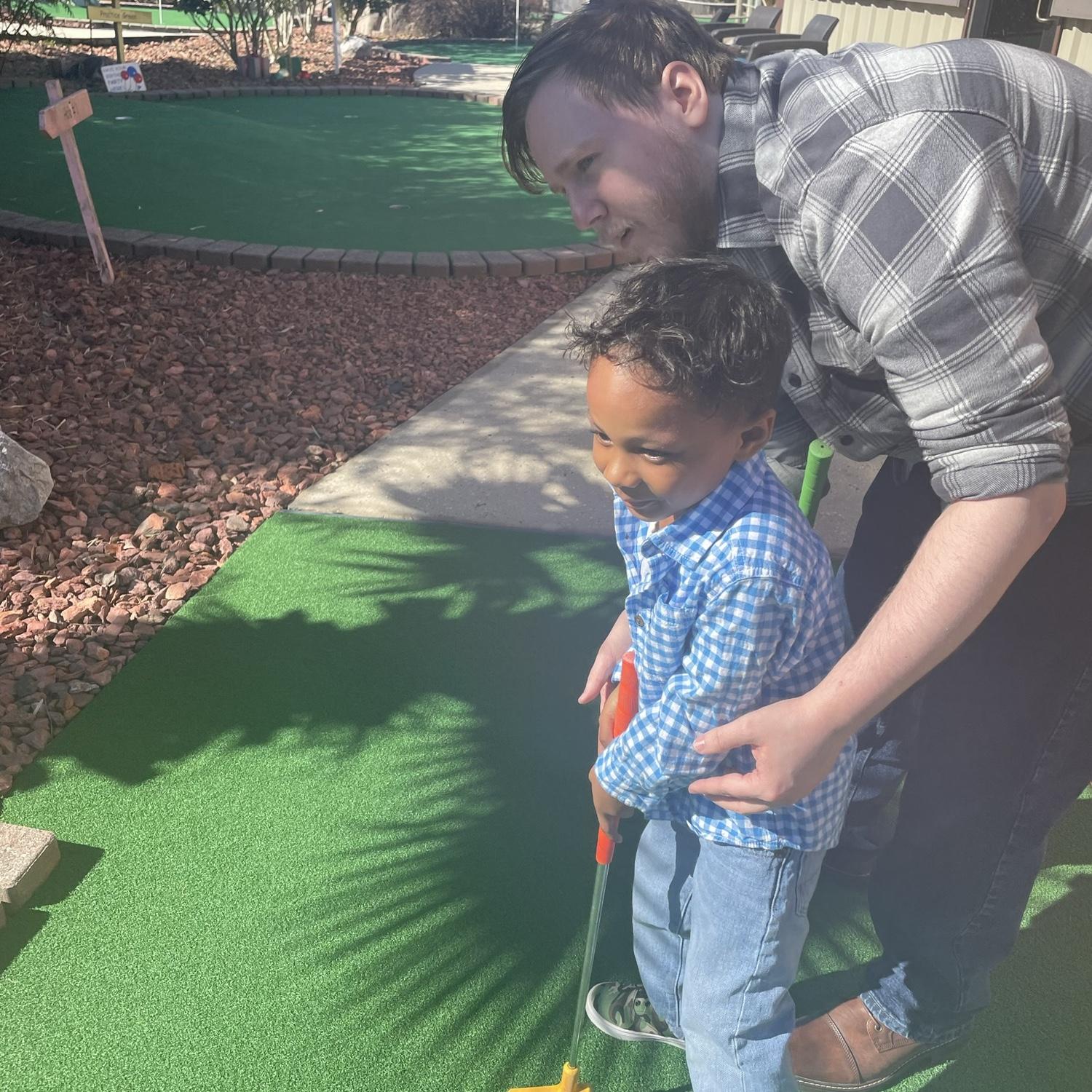 The first time we did something together was mini golf!