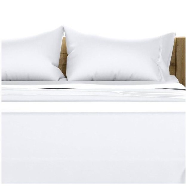 TEXAS LINEN CO. 100% Egyptian Cotton Sheets California King Size - 1500 Thread Count Cal King Sheet Set Egyptian Cotton, 4 PC Luxury Bedsheet (White), Soft, Cooling, 17" Deep Pocket Bedsheet Set