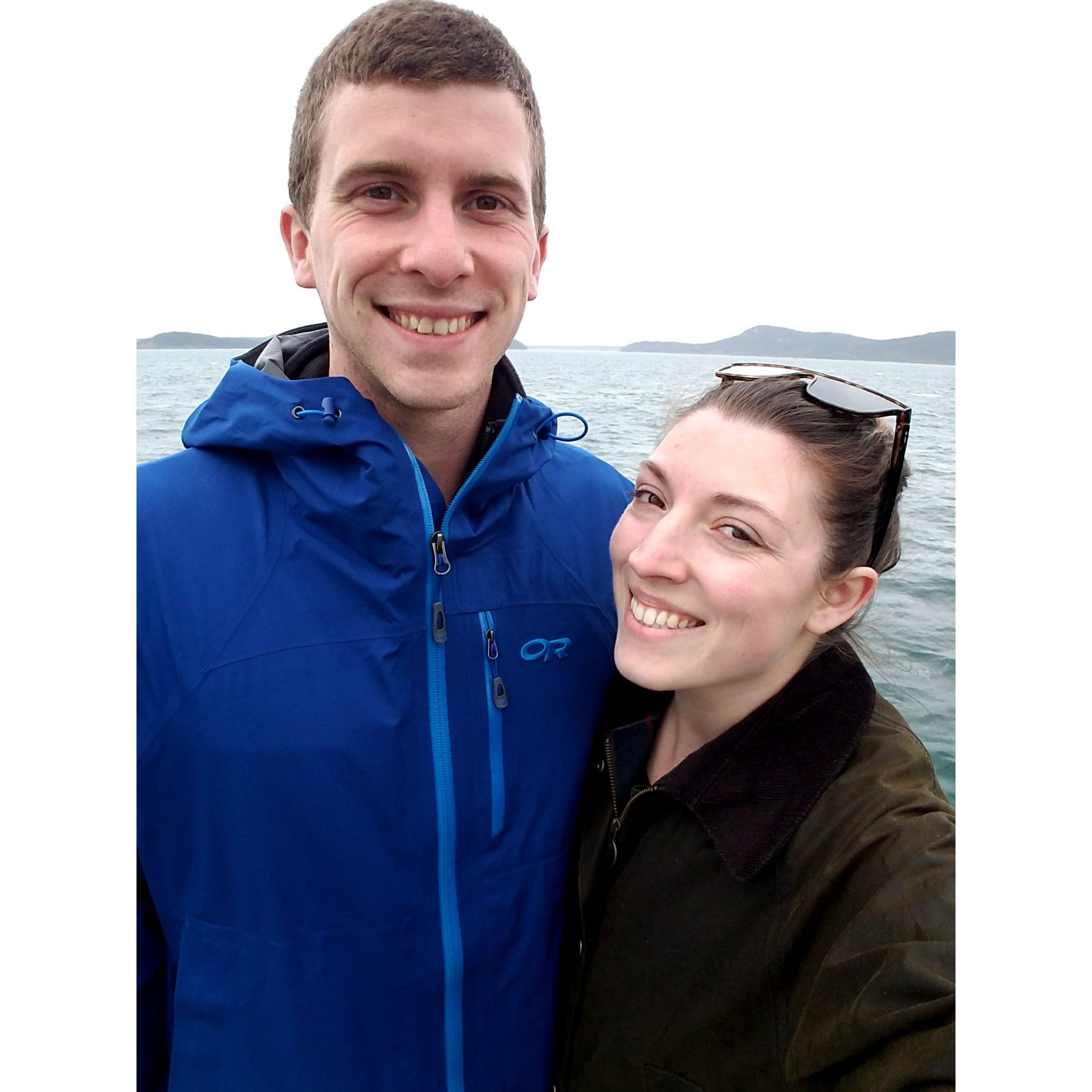 2018, On the ferry to Orcas Island for a weekend away.