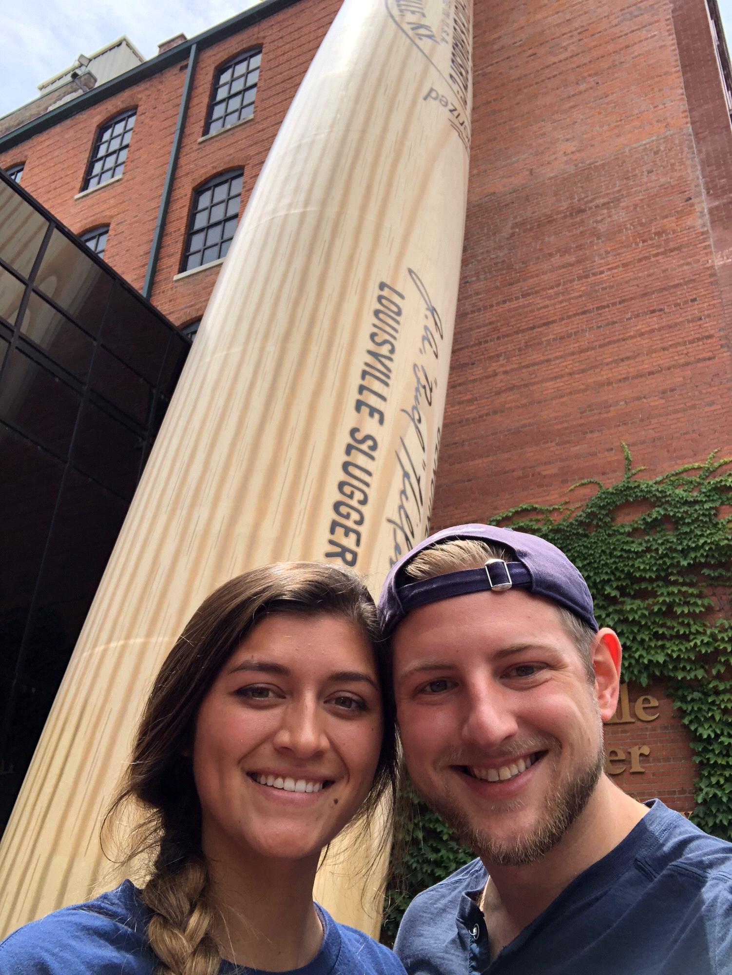 Outside the Louisville Slugger Museum.
