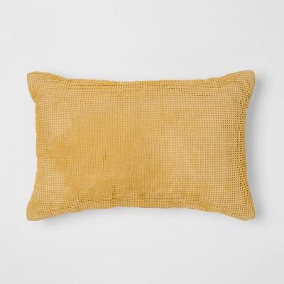 Citron Perforated Leather Lumbar Pillow - Project 62™ + Nate Berkus™