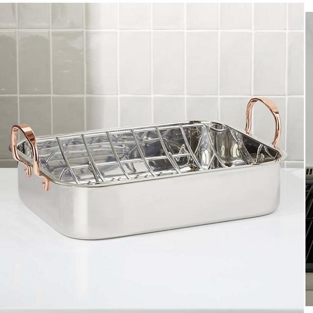Crate and Barrel - stainless steel roasting pan