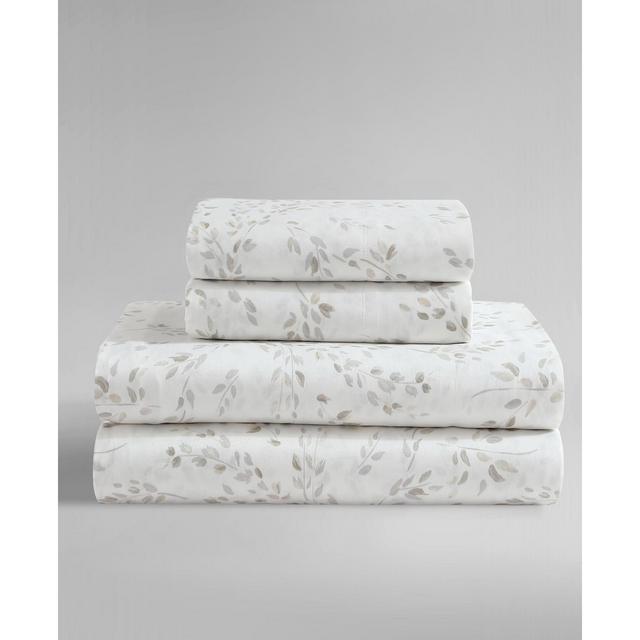 Calvin Klein Printed 300-Thread Count Cotton Sateen 4-Pc. Sheet Set, King