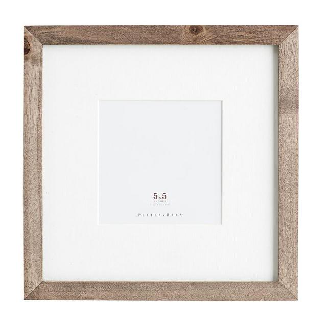 Wood Gallery Single Opening Frame, 5X5 - Gray