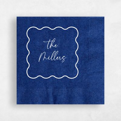 Navy, Blue Wedding Napkin - Girard