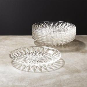 Daphne Glass Appetizer Plate Set of 8 - CB2.com