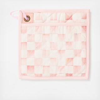 Rosy Check Cotton Potholder