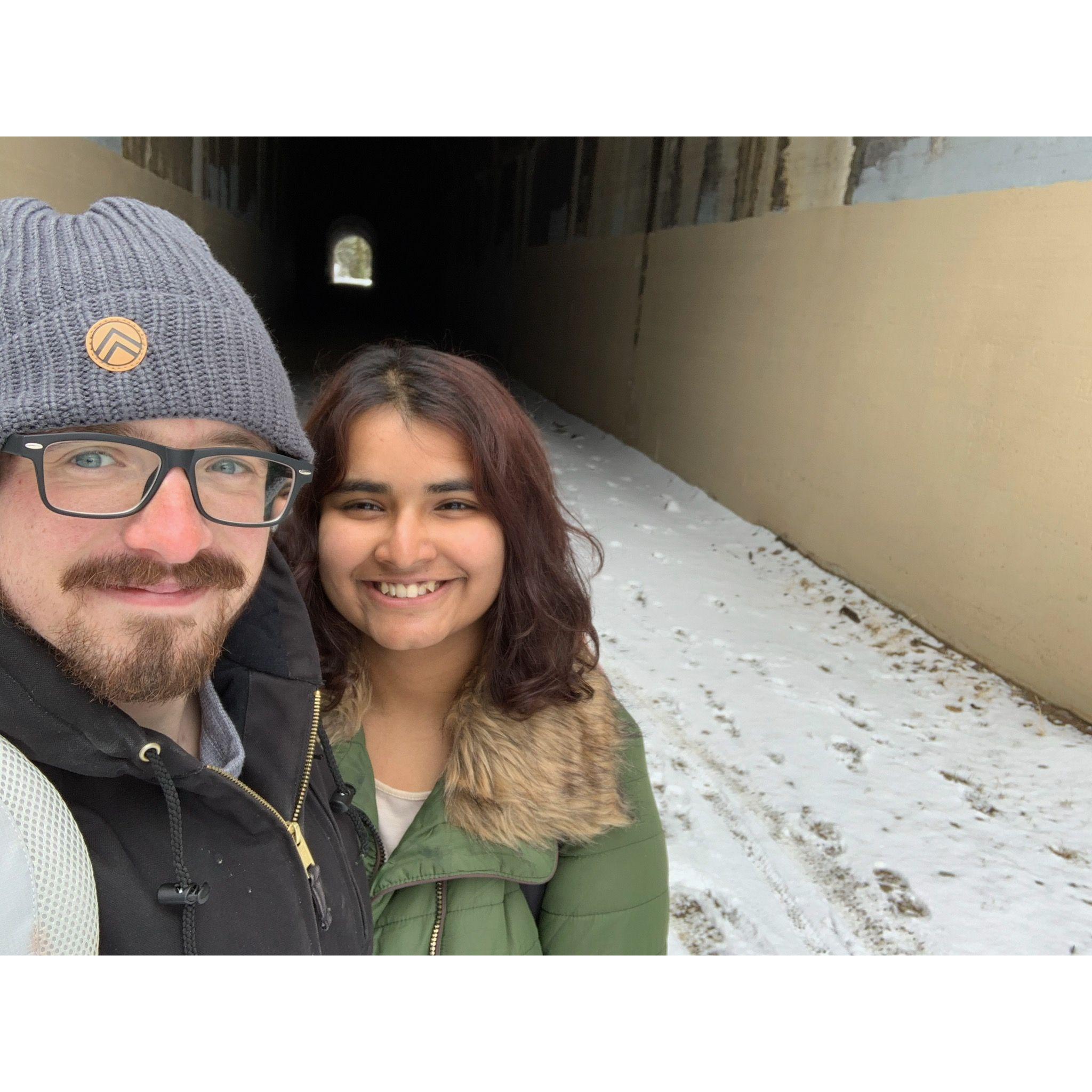 First winter hike, Butte, Montana, Spring 2020