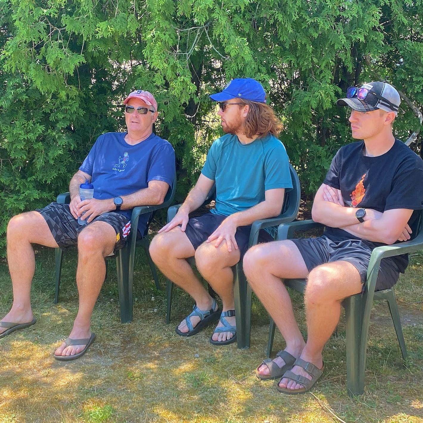 the boys watching the women's tennis tourney