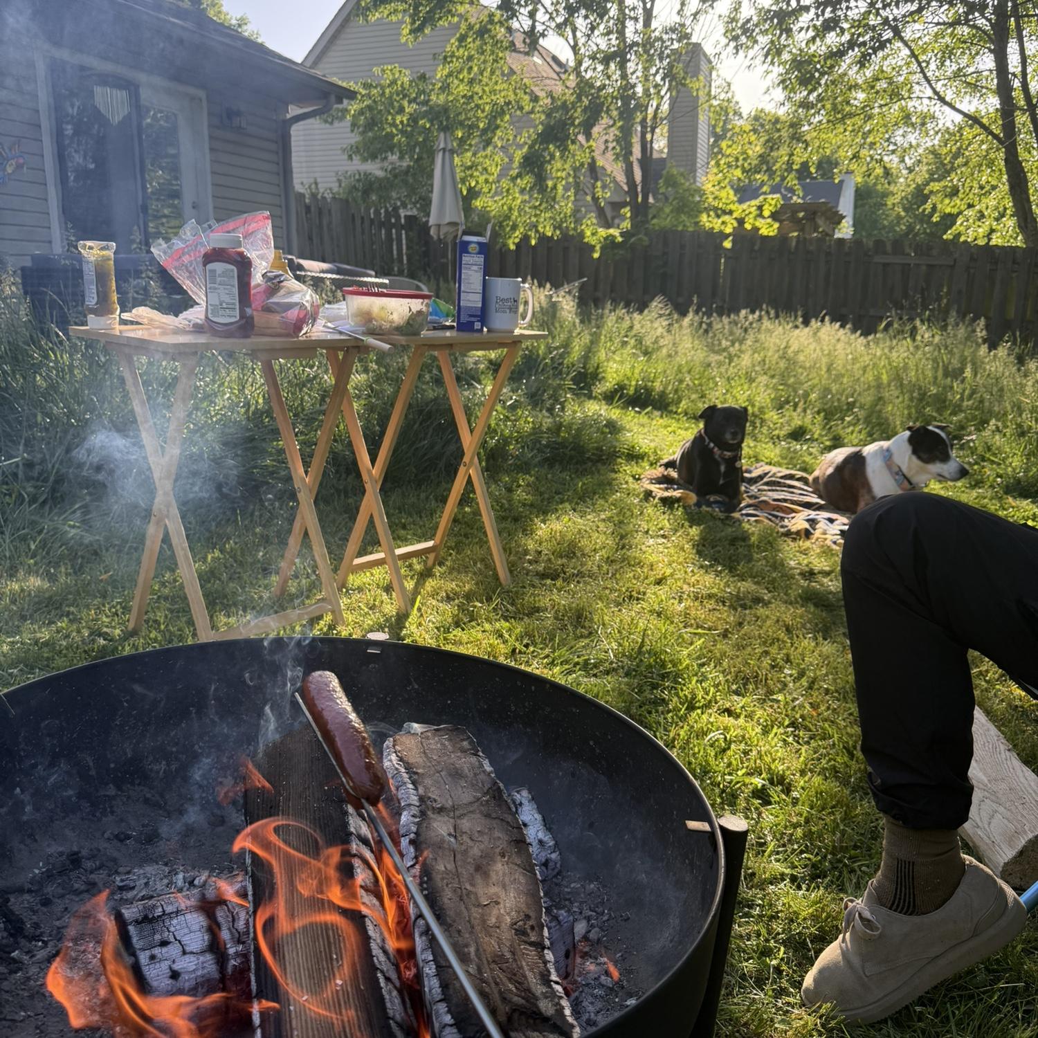 Backyard cookout ❤️❤️🙏🏻🌞
