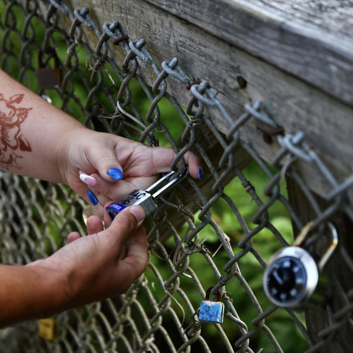 Here is us locking our love together