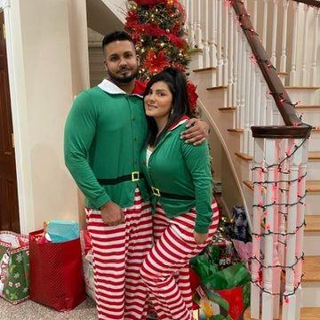 We love wearing matching pjs for Christmas!