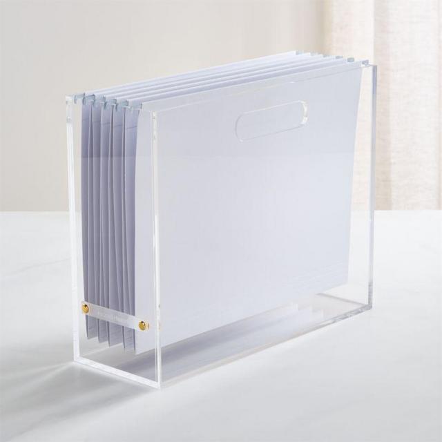 Russell + Hazel Slim Acrylic File Box
