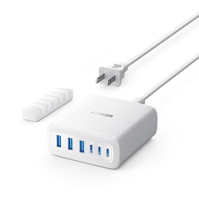 Anker Desktop Charger, Fast Charging USB C Charger, 112W Max 6-Port Charging Station, for iPhone, iPad, MacBook, Samsung and More (Cable Not Included)
