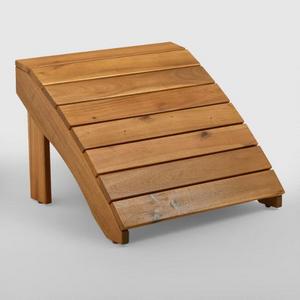 Natural Wood Adirondack Outdoor Footstool