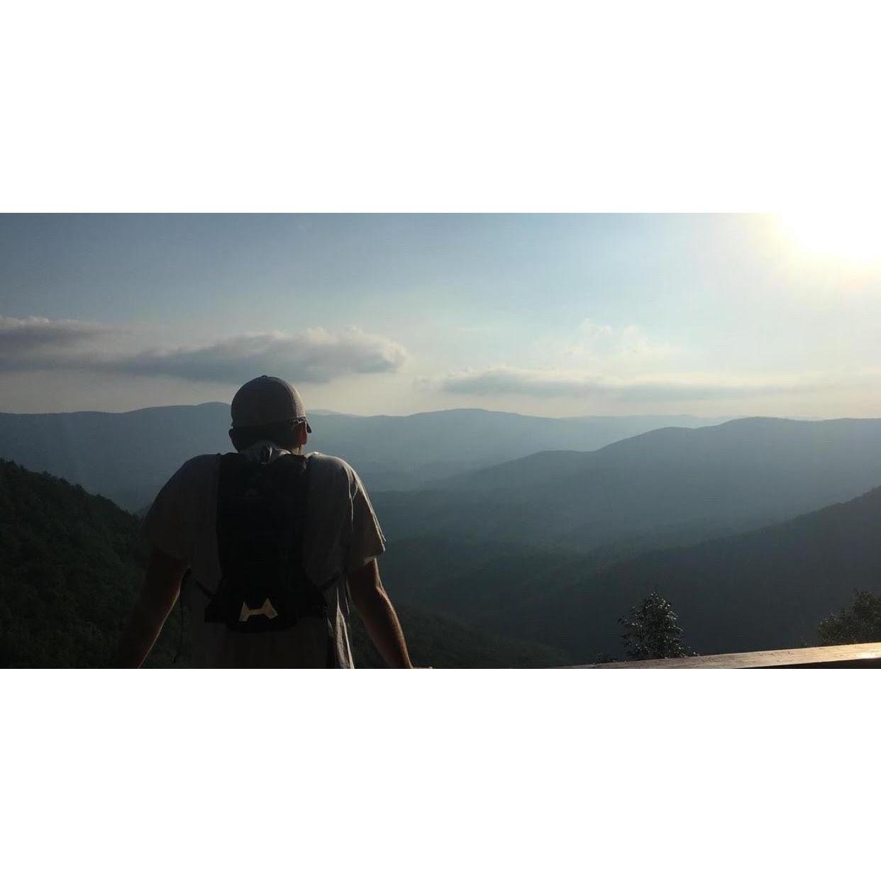 Looking out at God's creation.