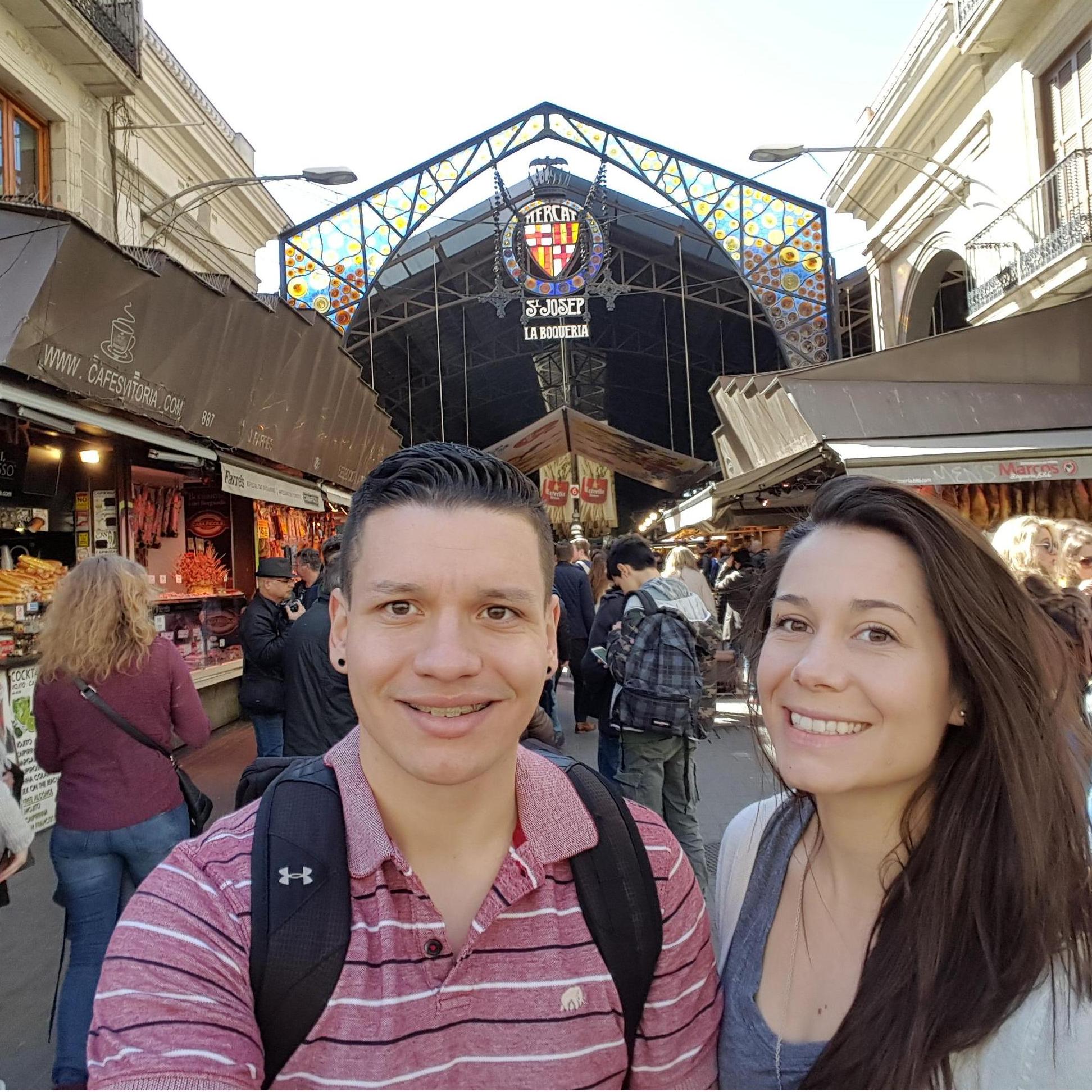 Mercado De La Boqueria in Barcelona Spain