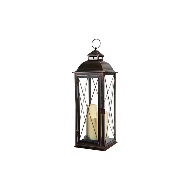 Salerno 27" Triple LED Candle Outdoor Lantern - Smart Living
