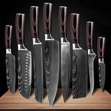 Kizaru Professional - Japanese Chef Knife Set with Damascus Pattern