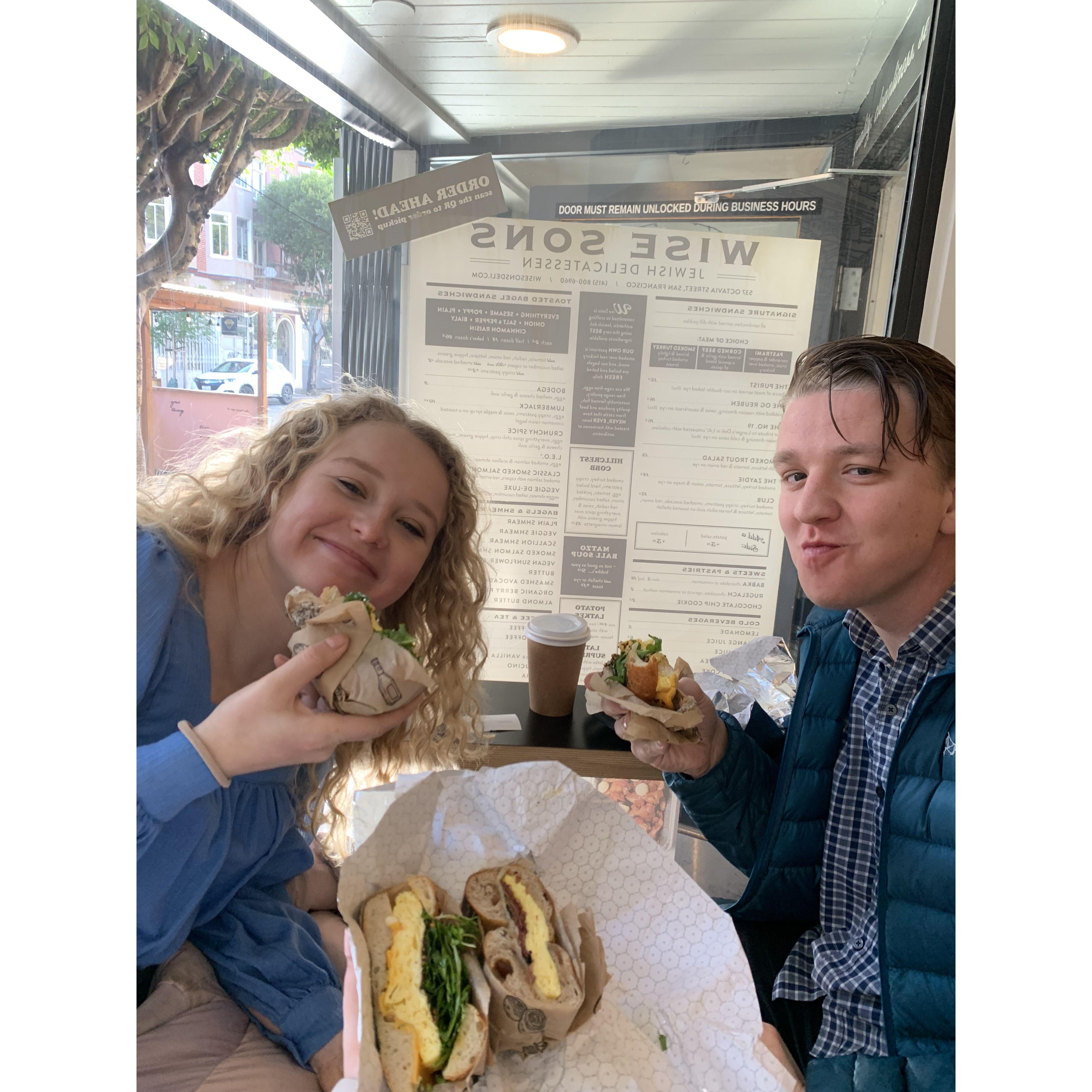 Our favorite bagel place in SF