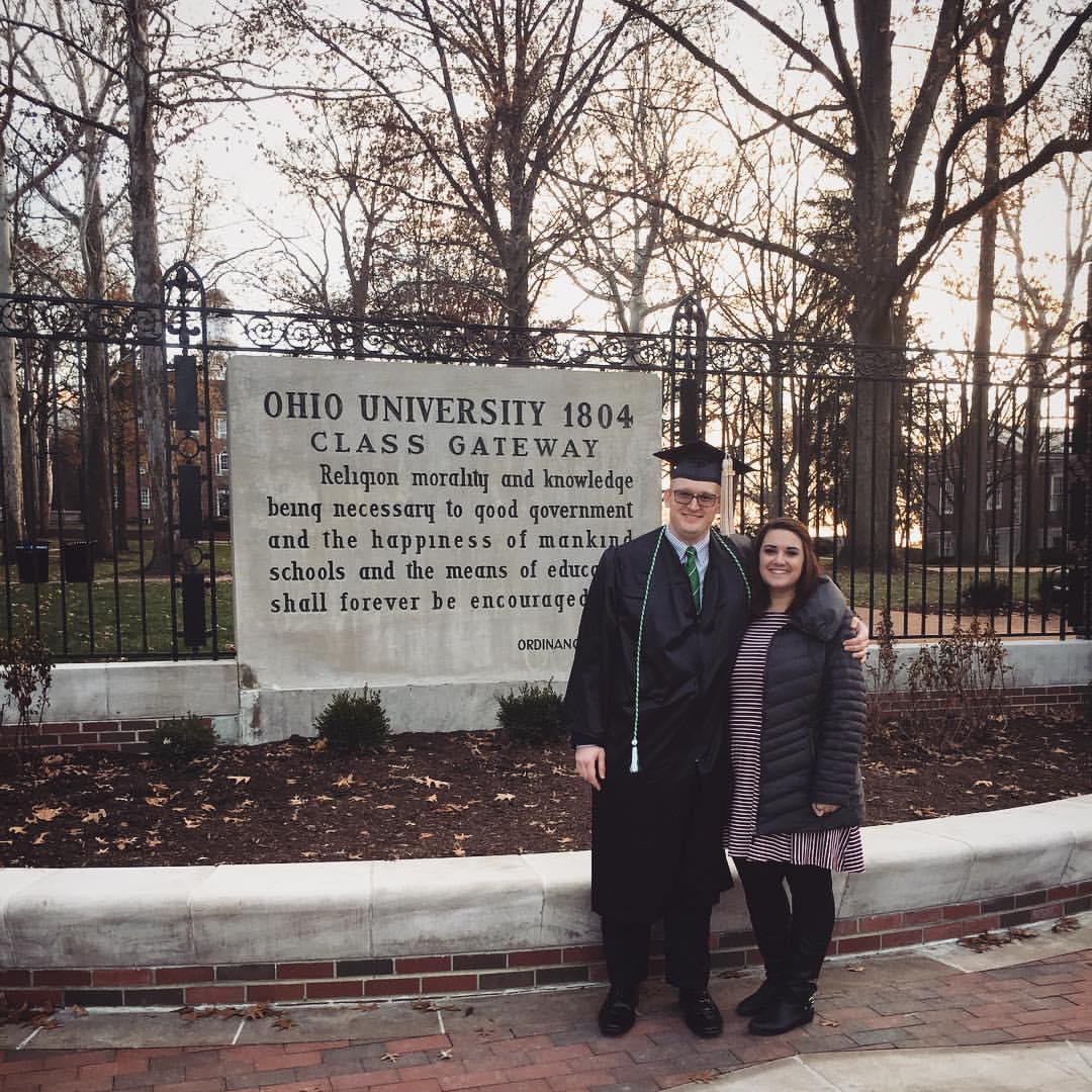 Celebrating Nick's graduation in December 2016!