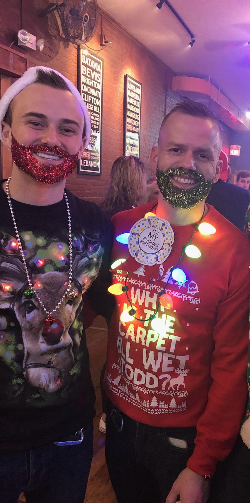 The glitteriest beards on Waynes birthday, 2018.