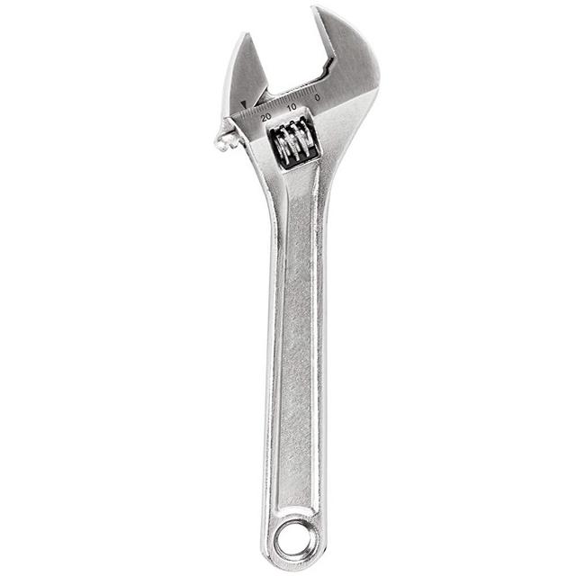 Expert 8-Inch Adjustable Wrench – Professional Hand Tool, Excellent Grip, Precision Measure Scale, Non-Corrosive, Made Of Strongest Forged CR-V Steel And Chrome Plated Surface By NirfordTools.