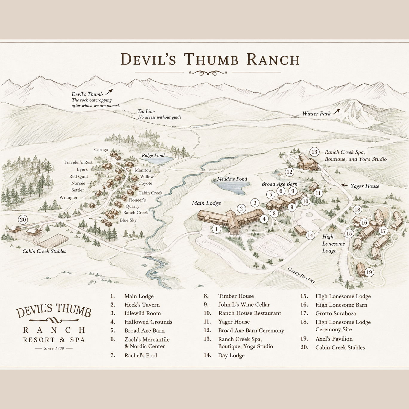 Including a map of the resort to allow you to easily navigate to each of the events and explore!