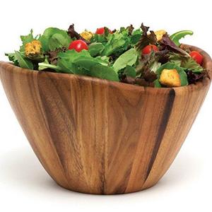 Lipper International 1174 Large Wavy Bowl, Acacia