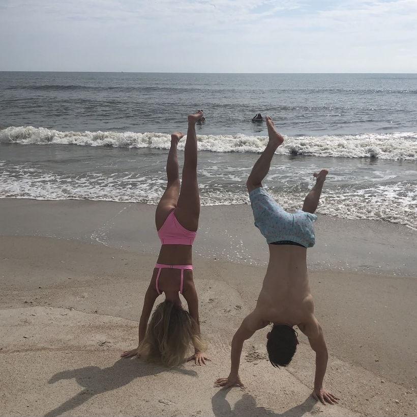 The couple at the beach in 2021