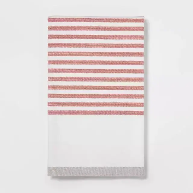 Striped Dual Sided Terry Kitchen Towel Foxtail Orange - Project 62™