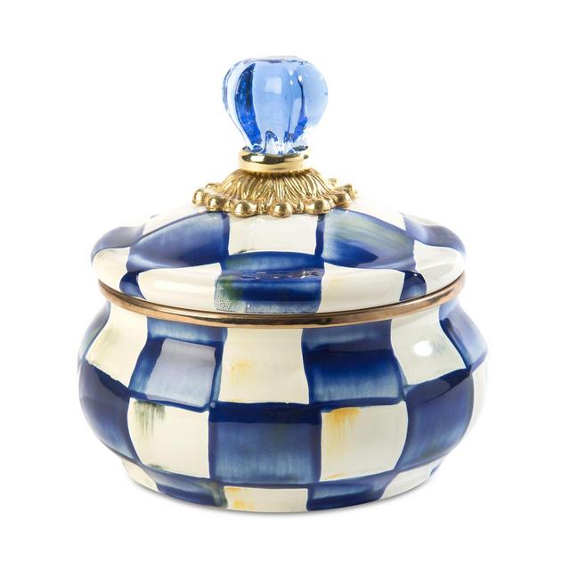 MacKenzie-Childs Royal Check Squashed Pot