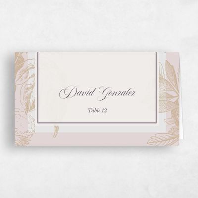 Sand, Beige Wedding Place Card - Ridgemoor