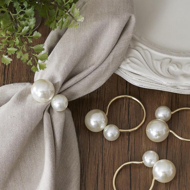 Pearl Napkin Rings (Set of 4)