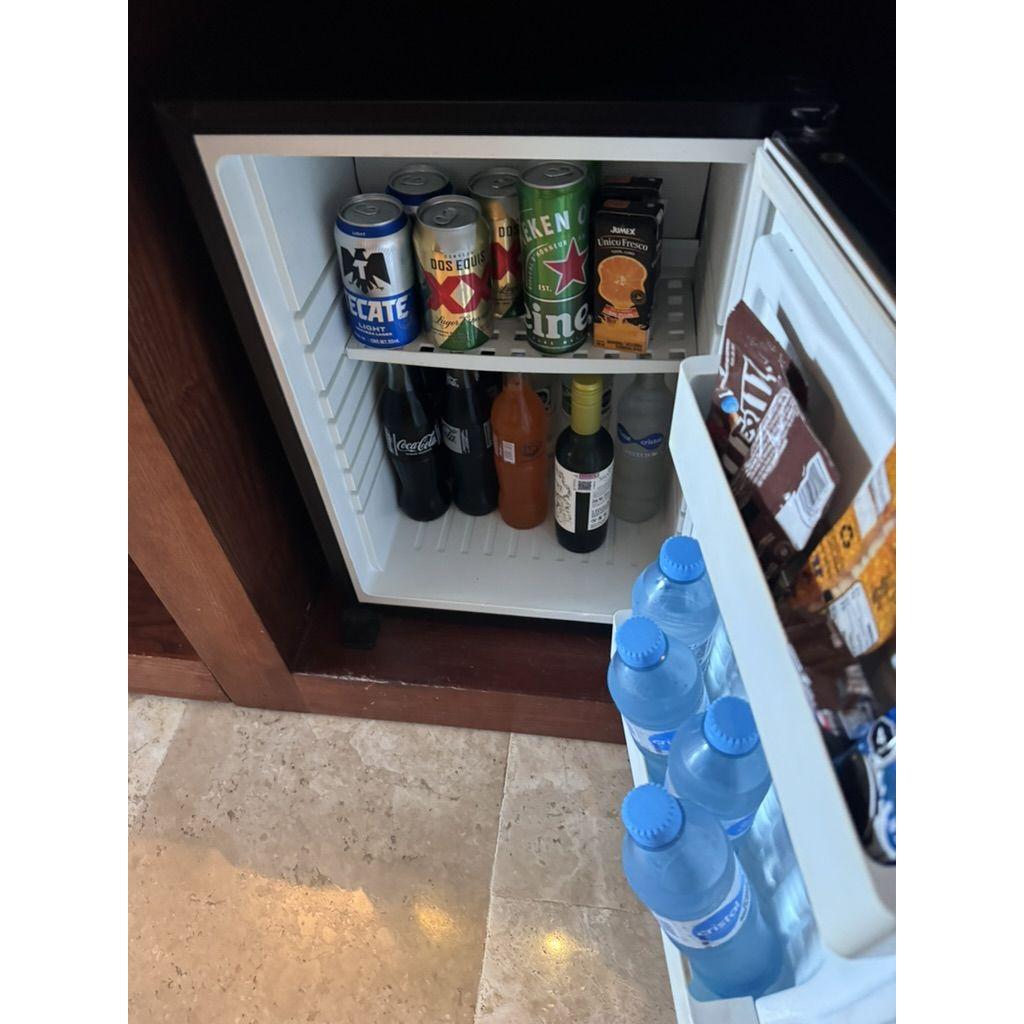 An example of full fridge stocked in each room! Restocked as needed by staff :)