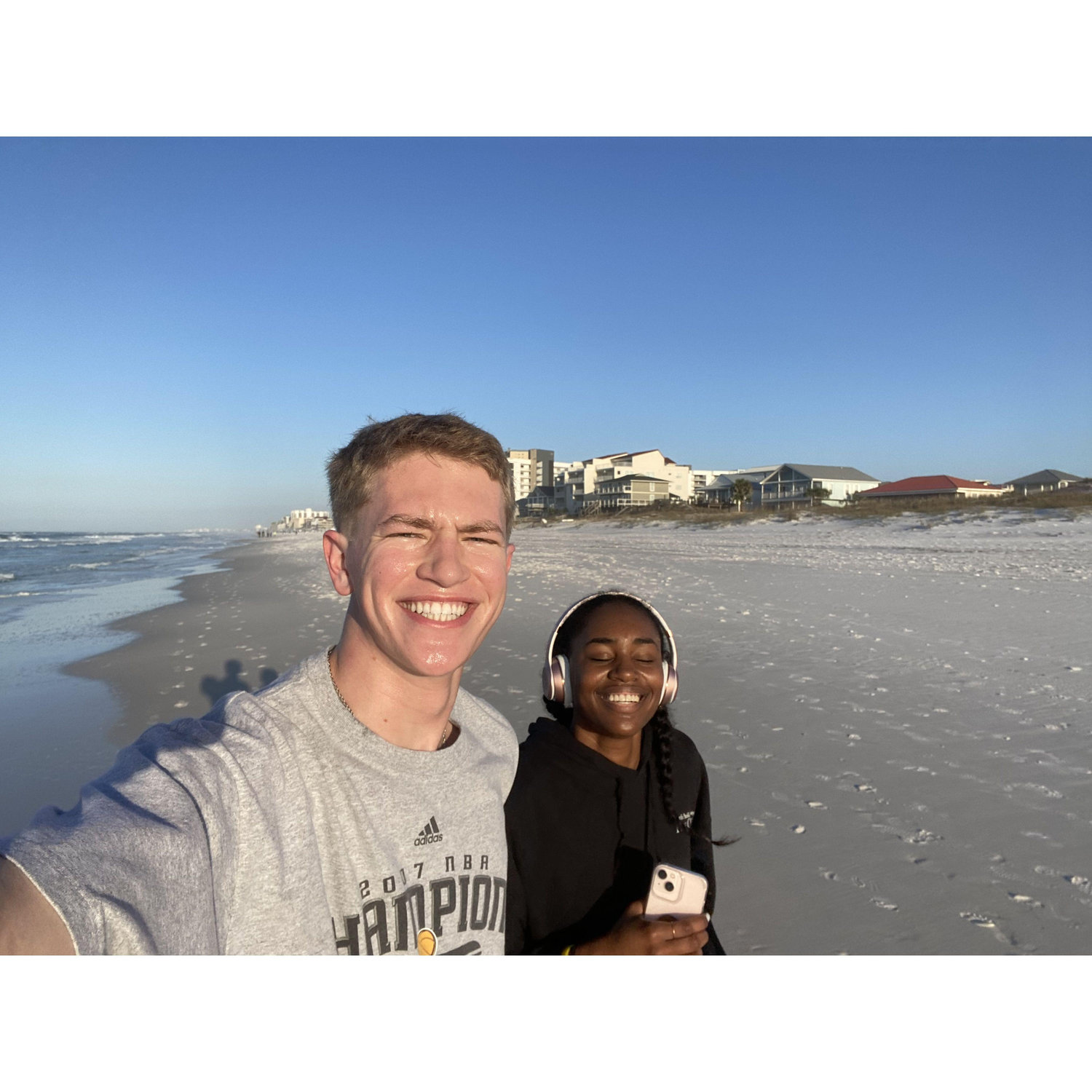 Running on the beach in Destin, FL