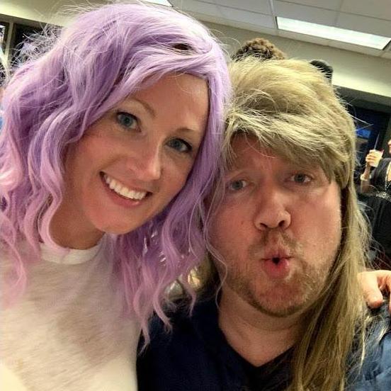 Bowling with wigs (because why not?)