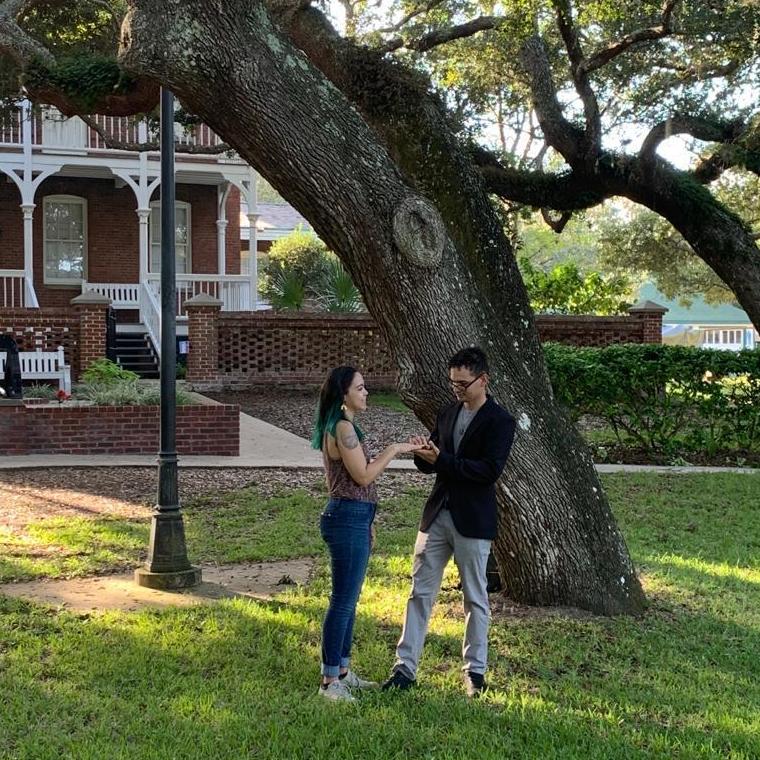 Our engagement in October, 2020. |
Nuestro compromiso en octubre, 2020.