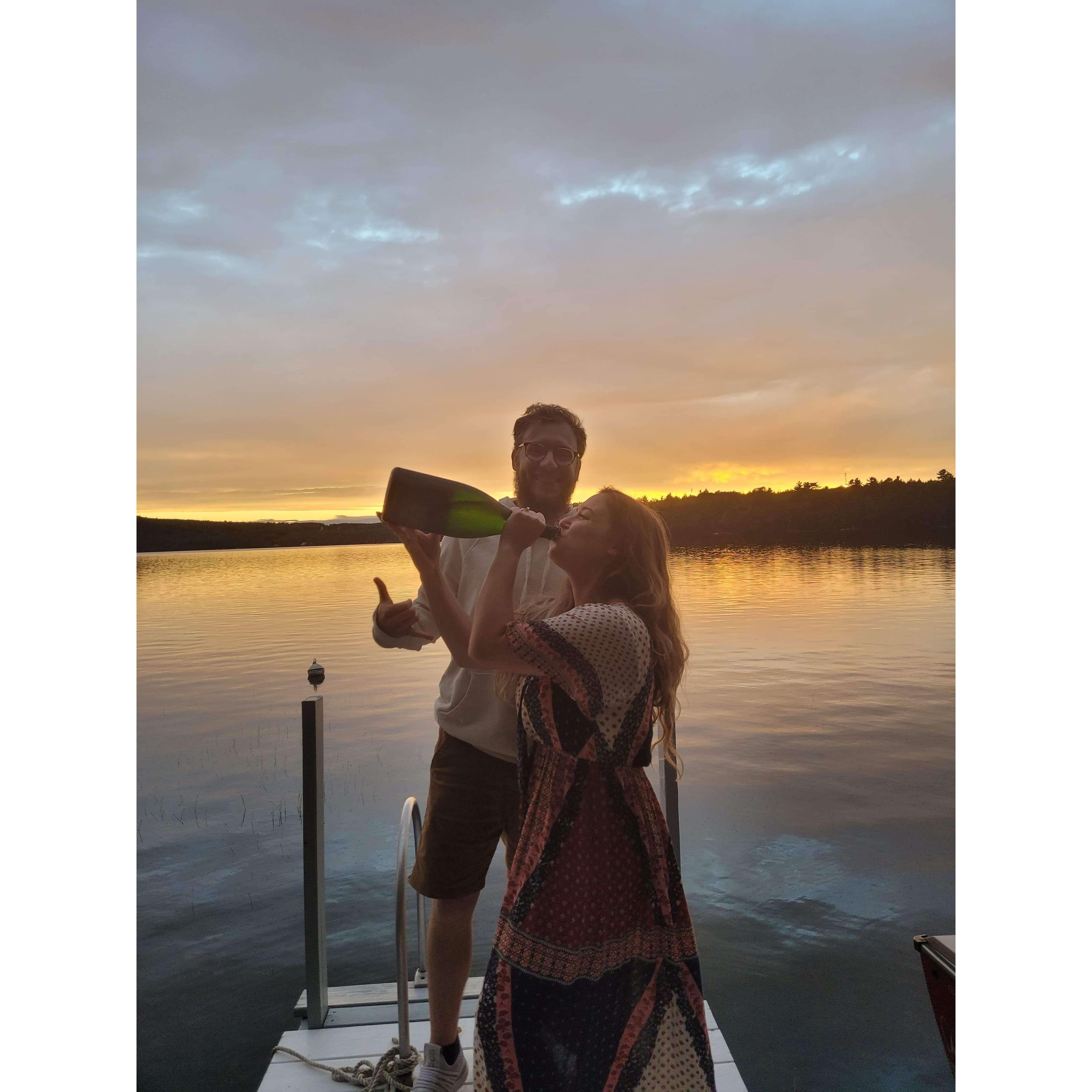 Giant Champagne at Sunset ;)