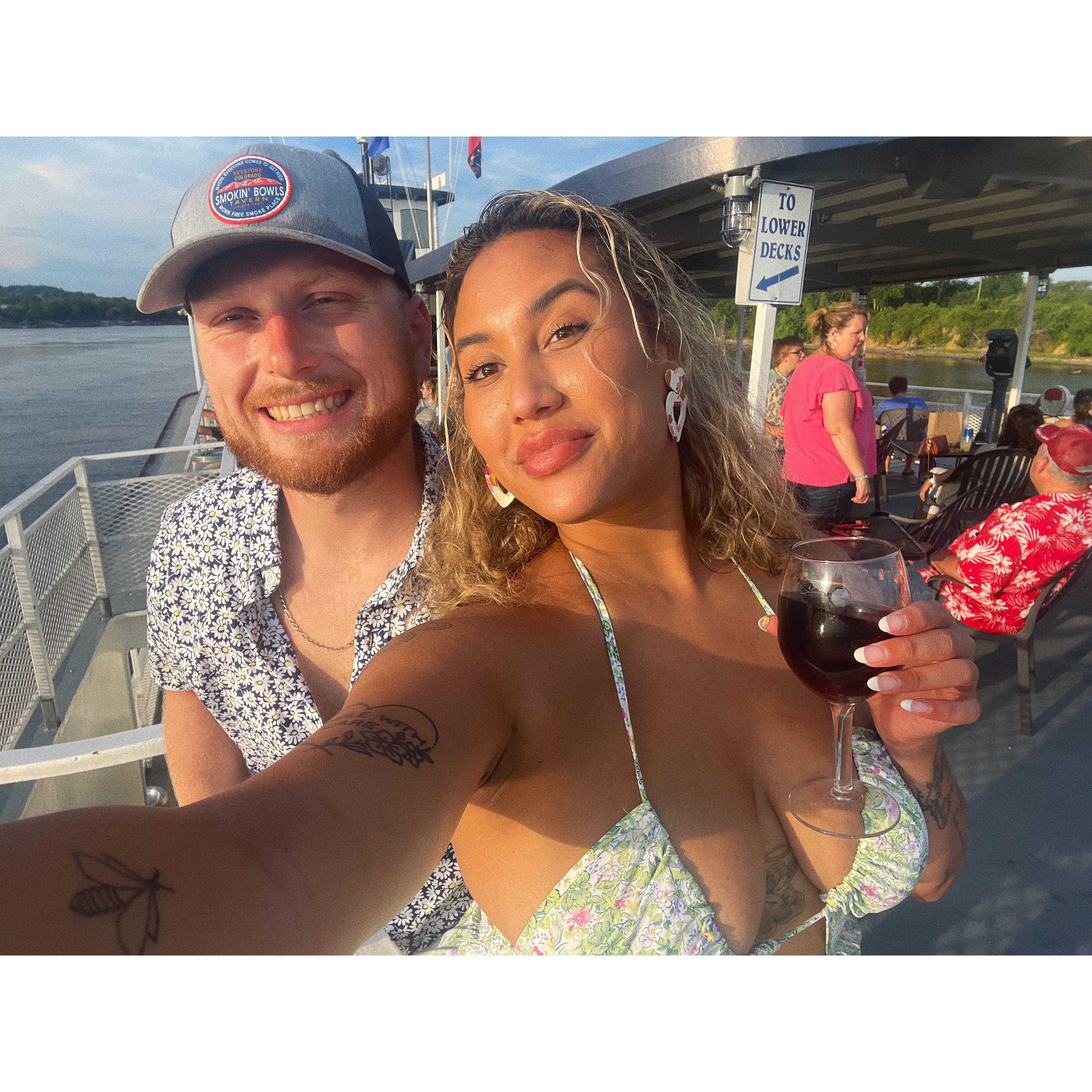 The day Matthew officially asked me out on the Southern Belle riverboat sunset cruise 7/17/22
