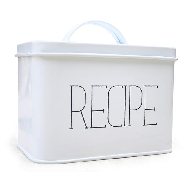 Recipe Box - 4x6, White