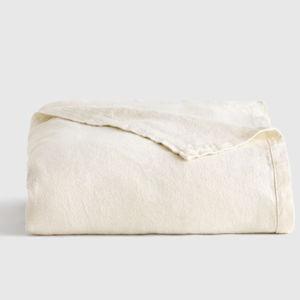 Quince Vintage Wash European Linen Bed Cover - Ivory