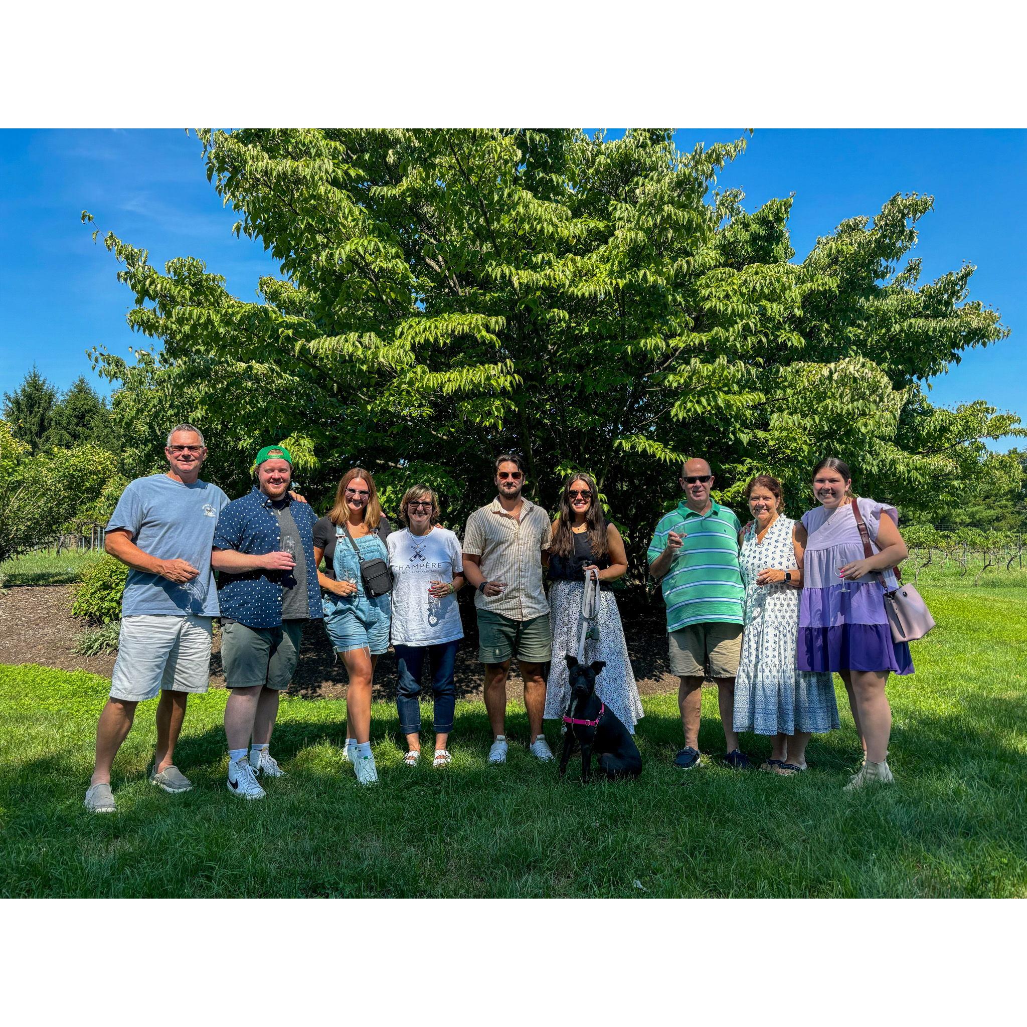 Checking out the venue with our family