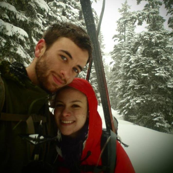 First time cross country skiing, first adventure together, on our way to Flag Point Lookout. March 2012